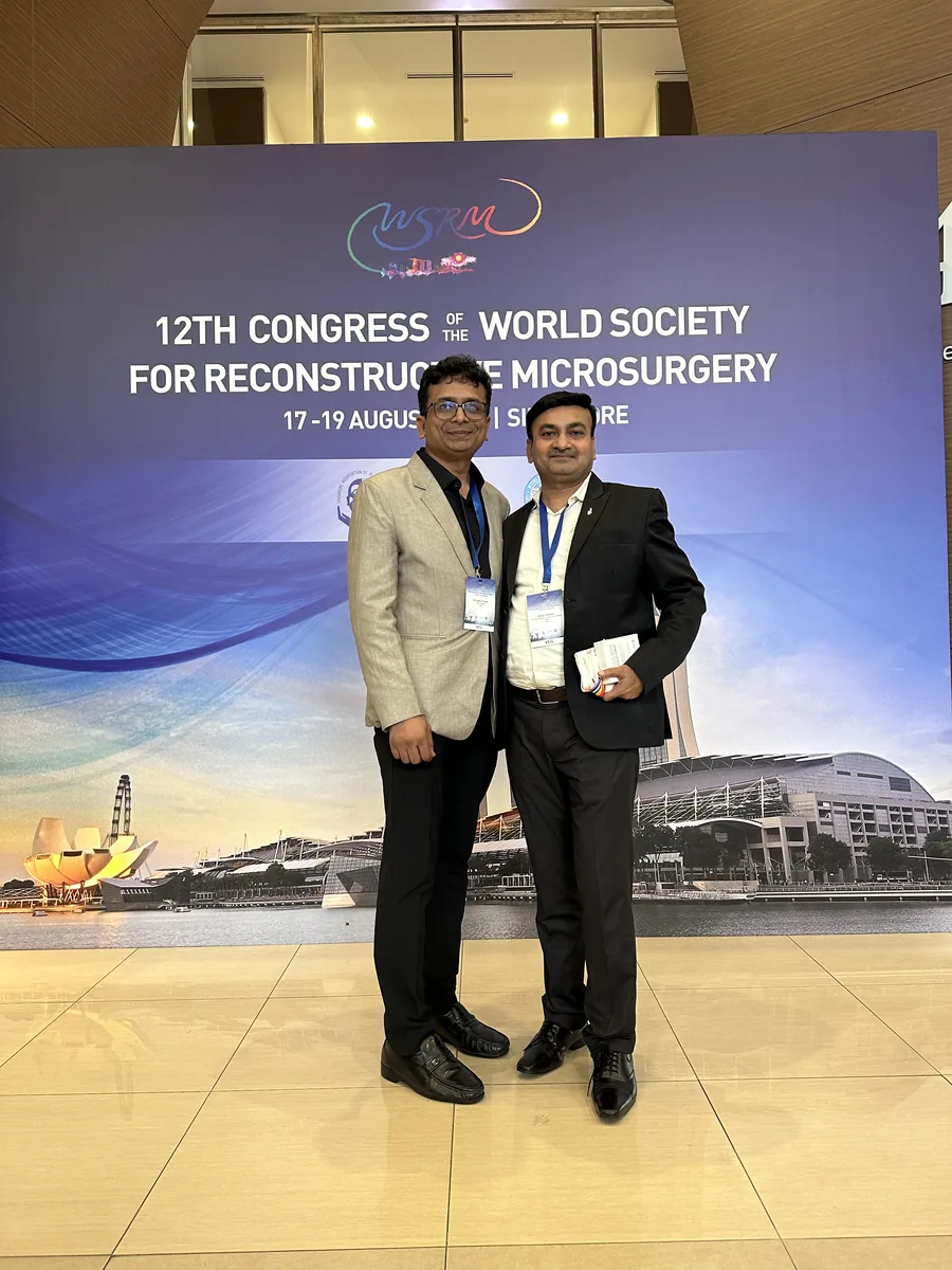 Dr. Arvind Patel at the 12th Congress of the World Society for Reconstructive Microsurgery, Singapore, 2023