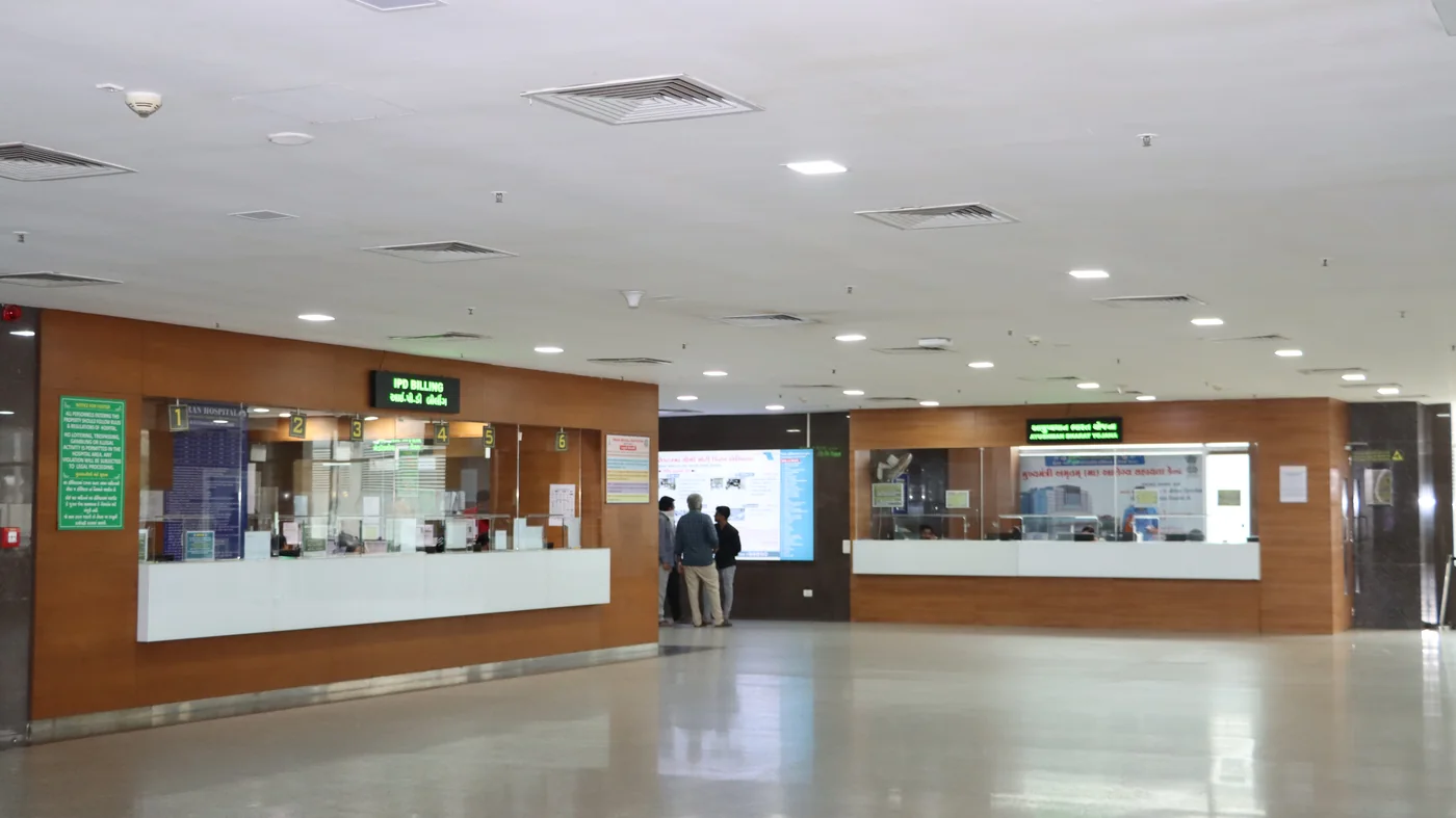 Registration and billing on the ground floor