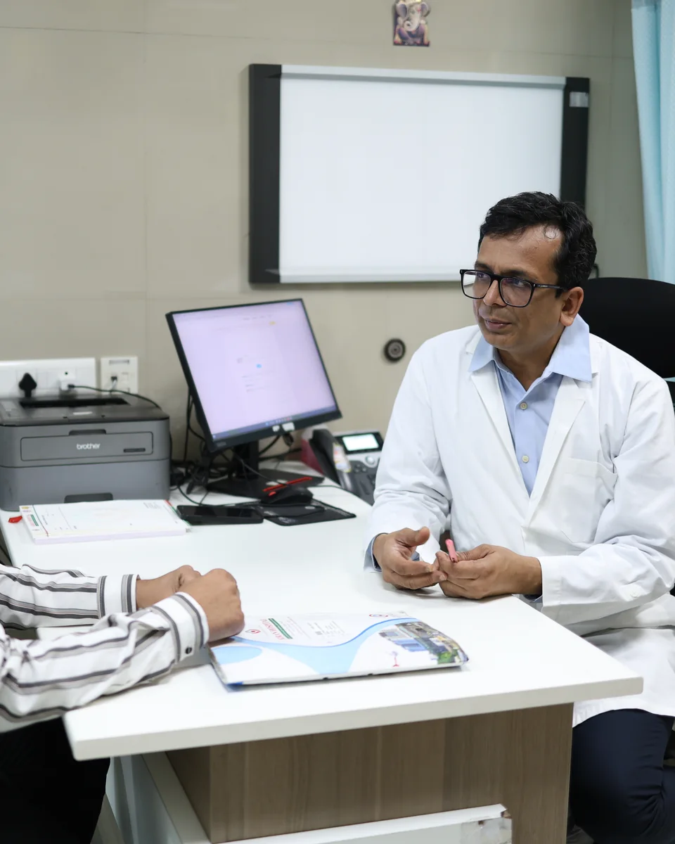 Consultation with Dr. Arvind Patel at Kiran Hospital, Surat